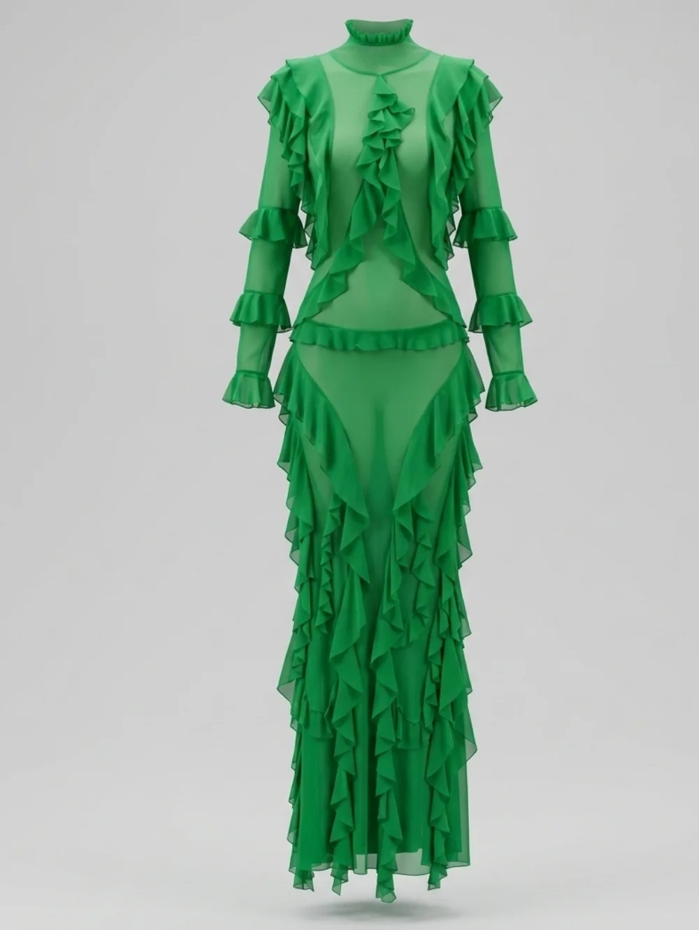 Ruffle Maxi Dress - Picture 10 of 12